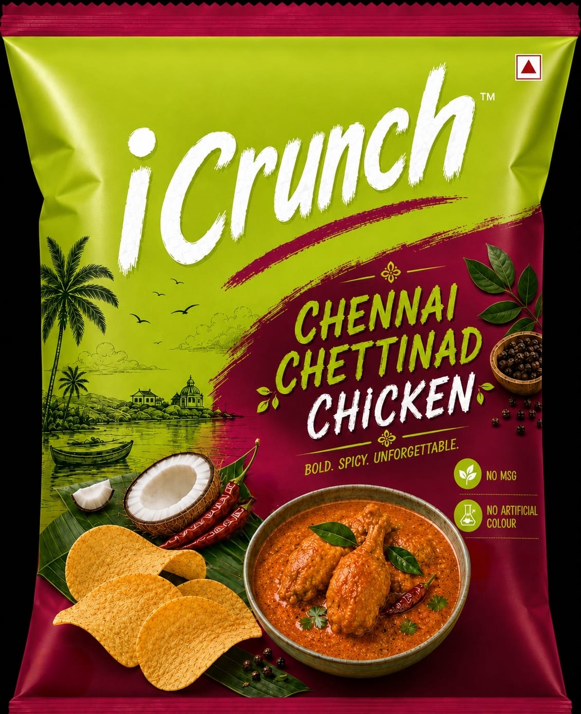 iCrunch Chennai Chettinad Chicken packet